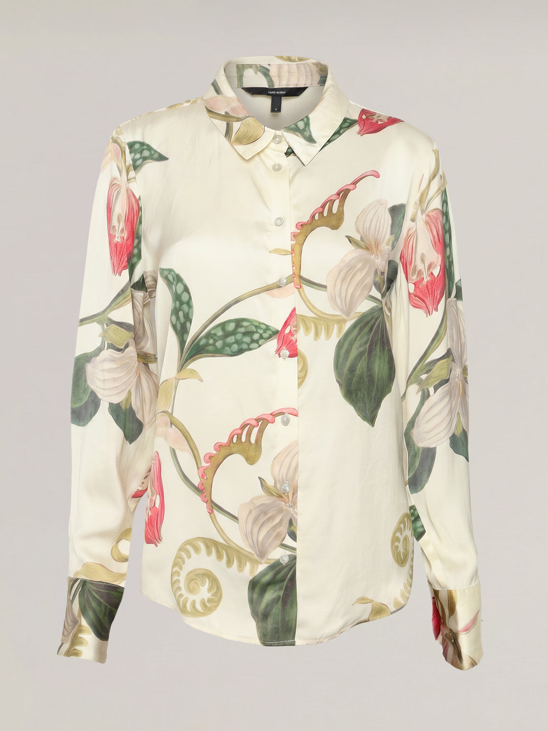 Ecru Floral Print Shirt