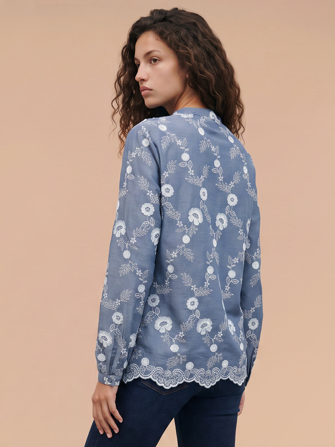Blue Floral Top