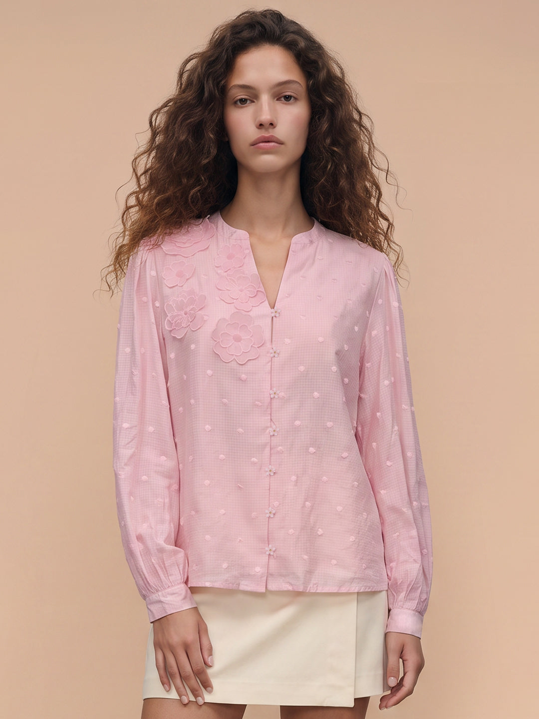 Pink Textured Top