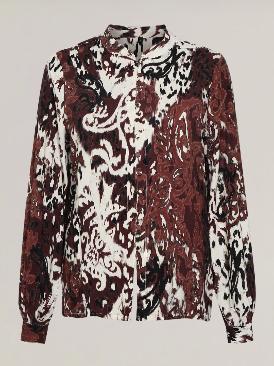 Brown Printed Top
