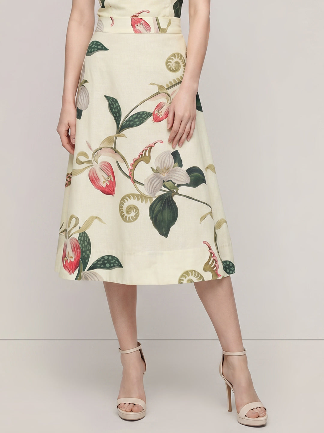 Floral High Rise Skirt