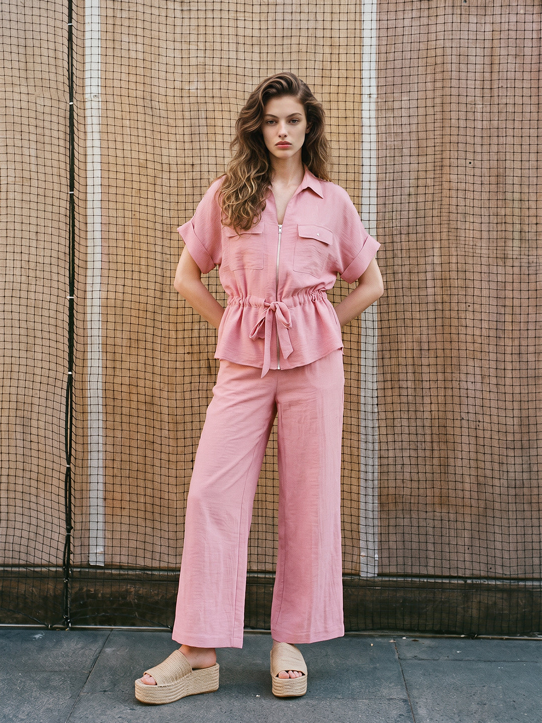 Pink Zipped Shirt
