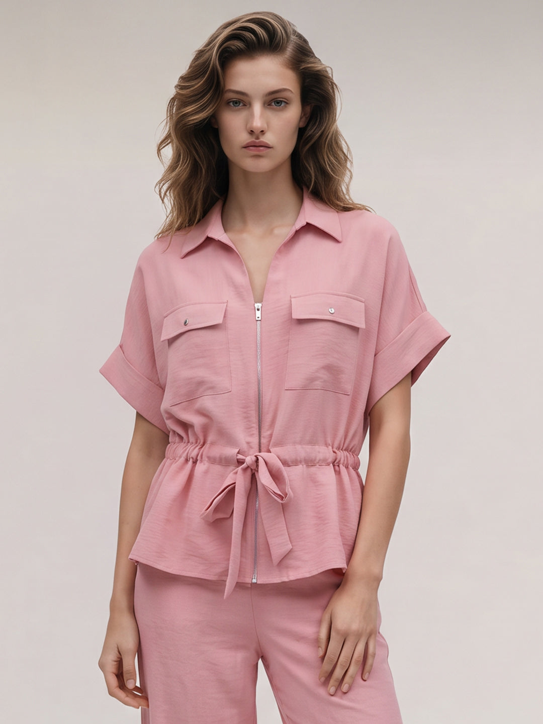 Pink Zipped Shirt