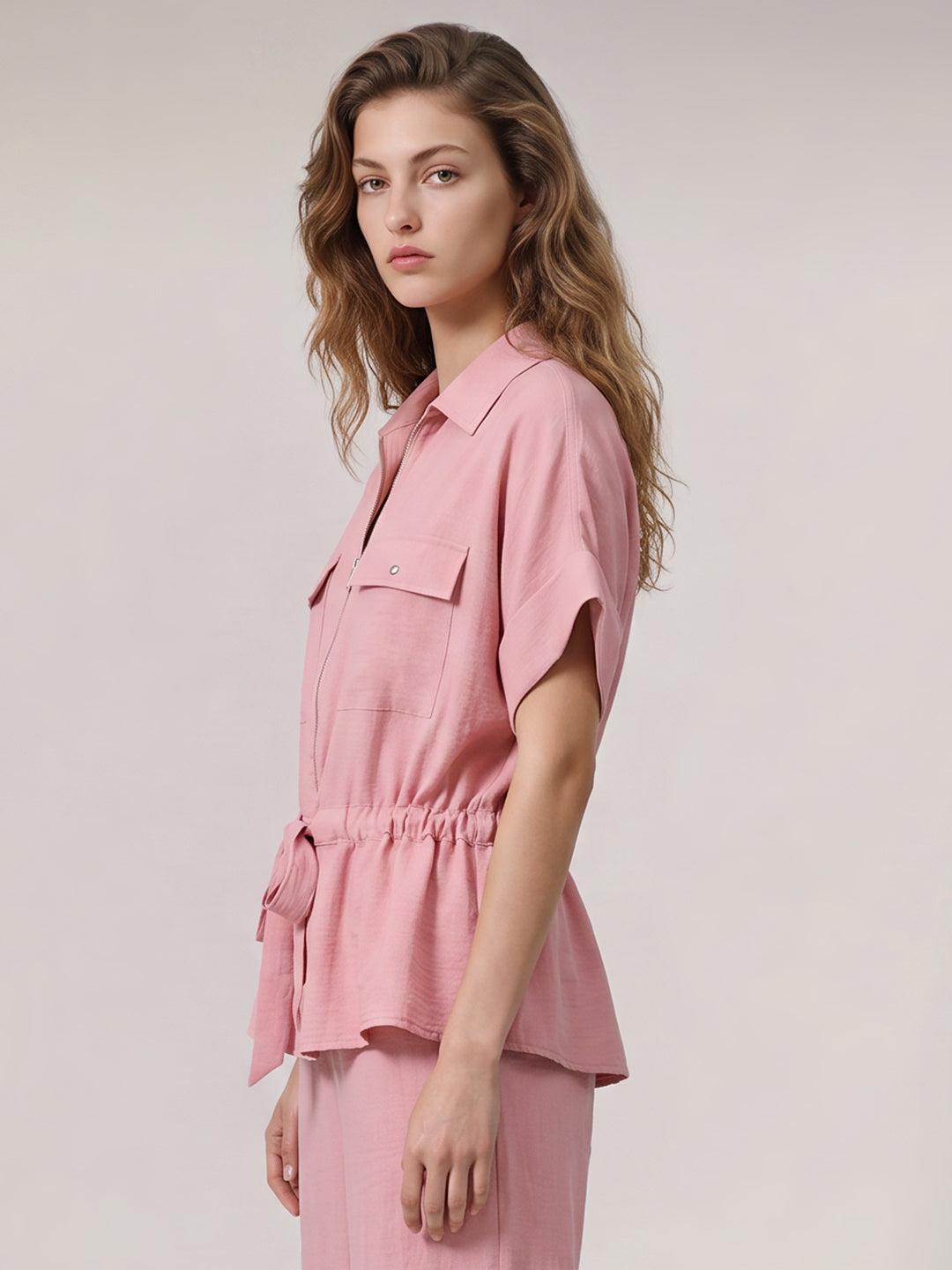 Pink Zipped Shirt