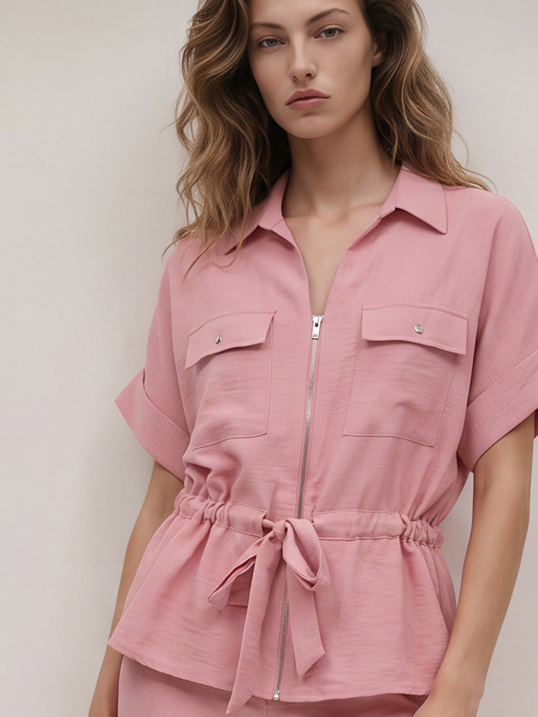 Pink Zipped Shirt