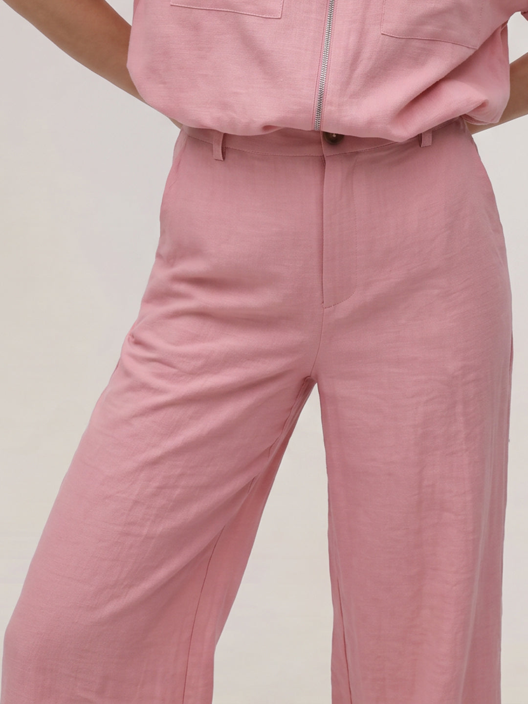 Pink High Rise Pants
