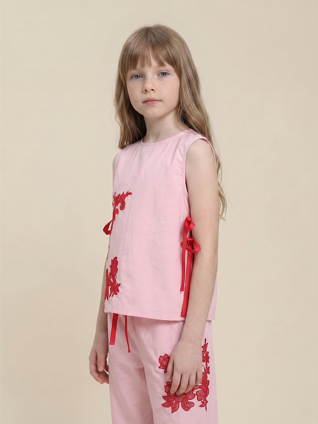 GIRLS Pink Sleeveless Top