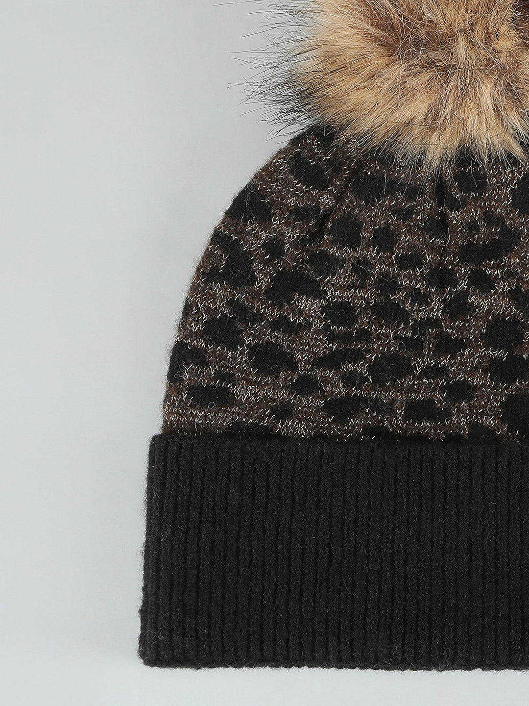 Animal Print Knitted Beanie
