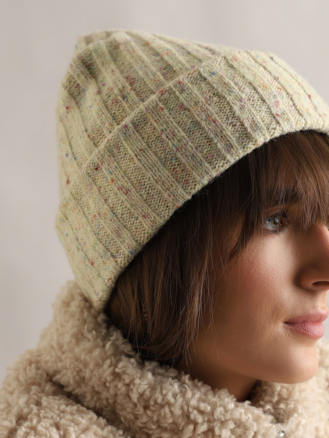 Cream Knitted Beanie