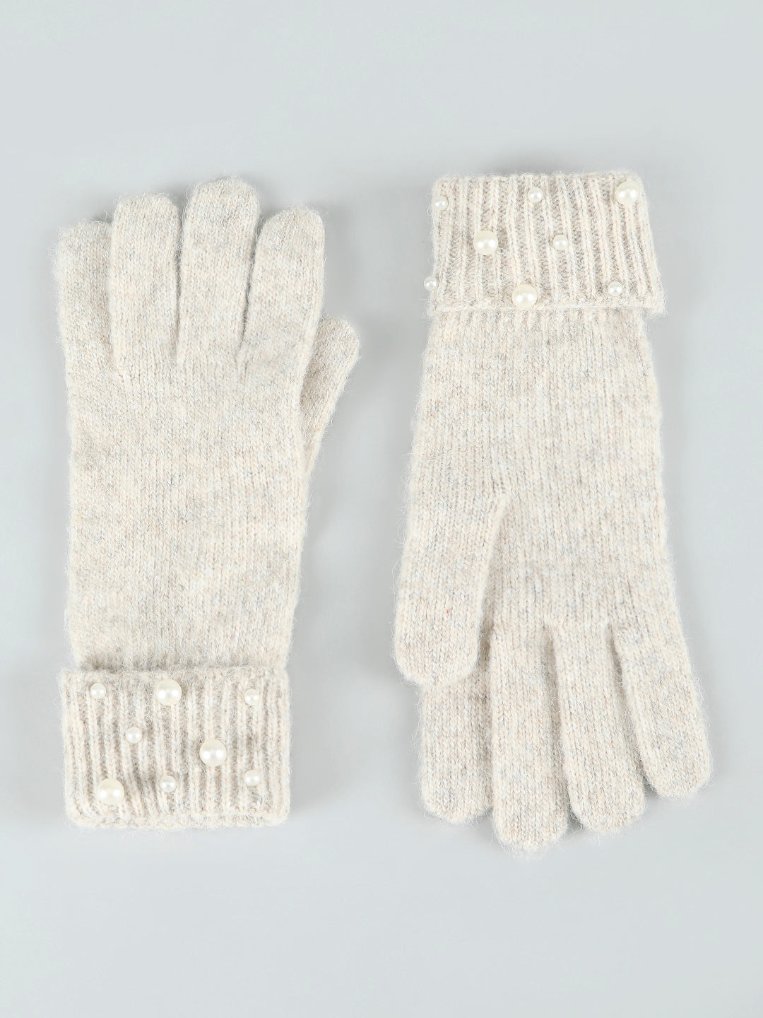 Knitted Embellished Gloves
