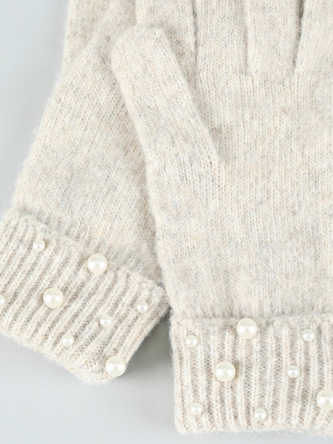Knitted Embellished Gloves