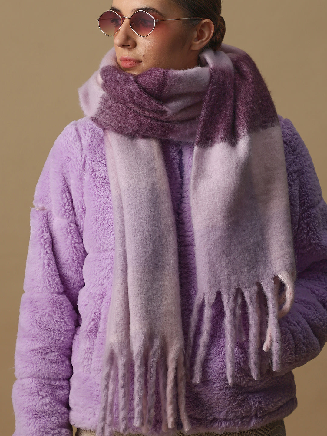 Lilac Printed Long Scarf