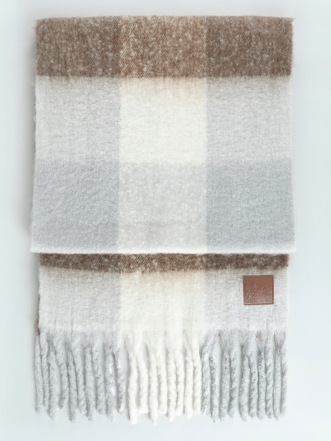 Brown Printed Long Scarf