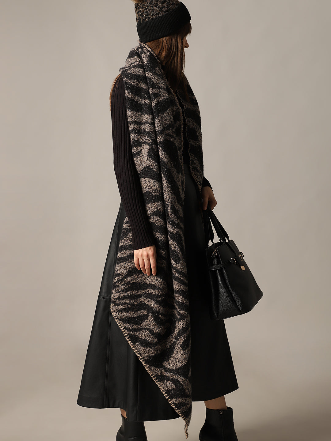 Animal Print Long Scarf