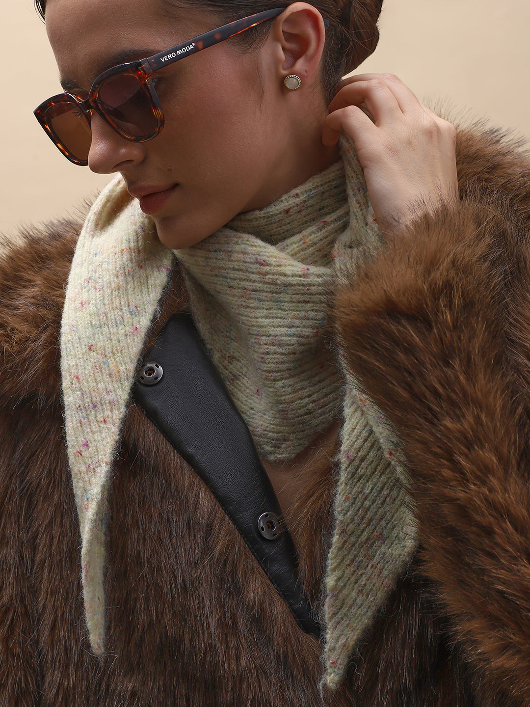 Cream Triangle Scarf