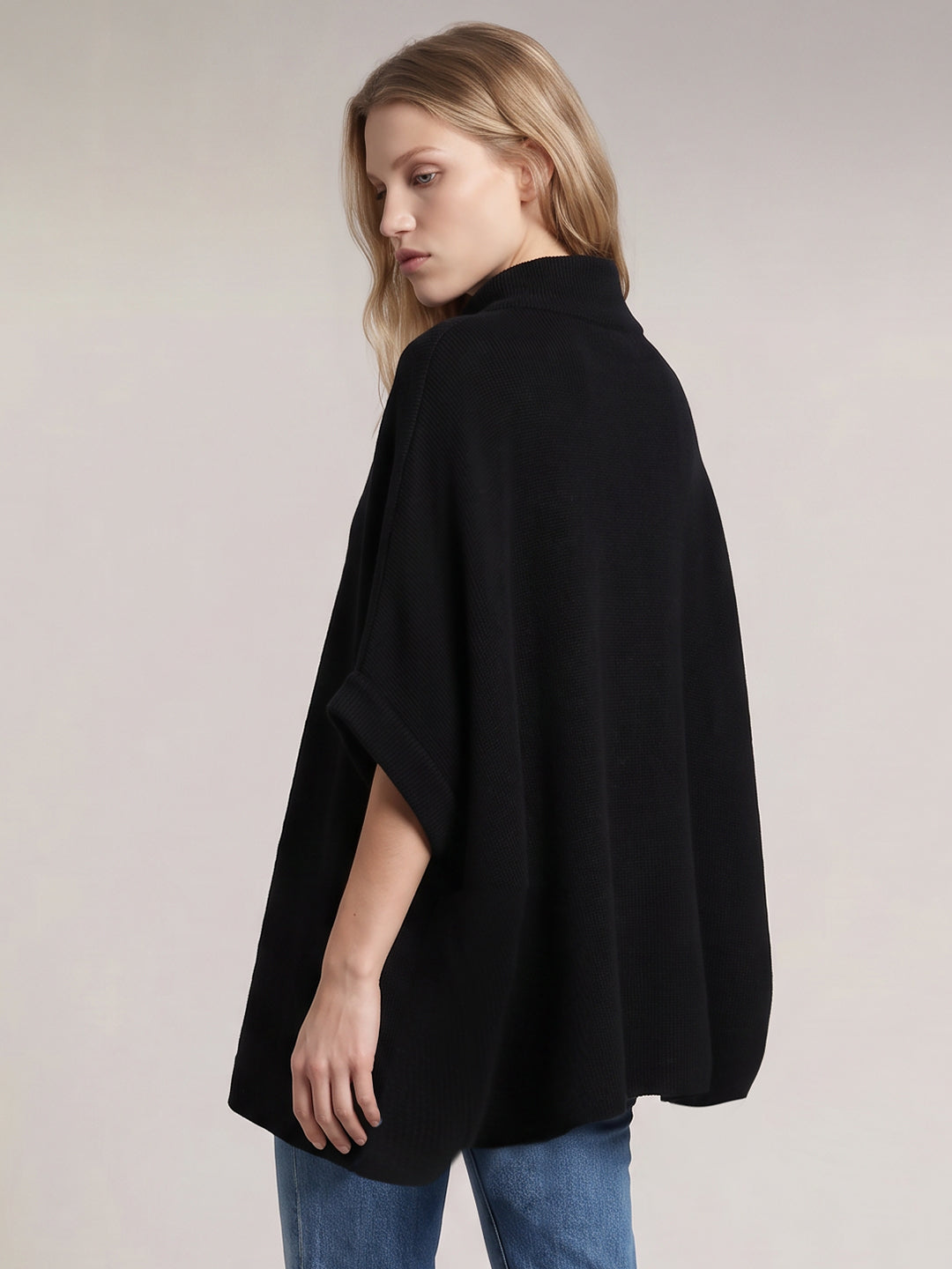 Black Knitted Cape
