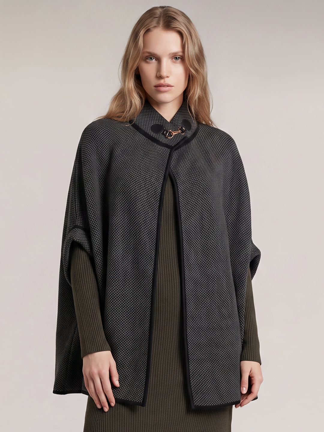 Grey Knitted Cape