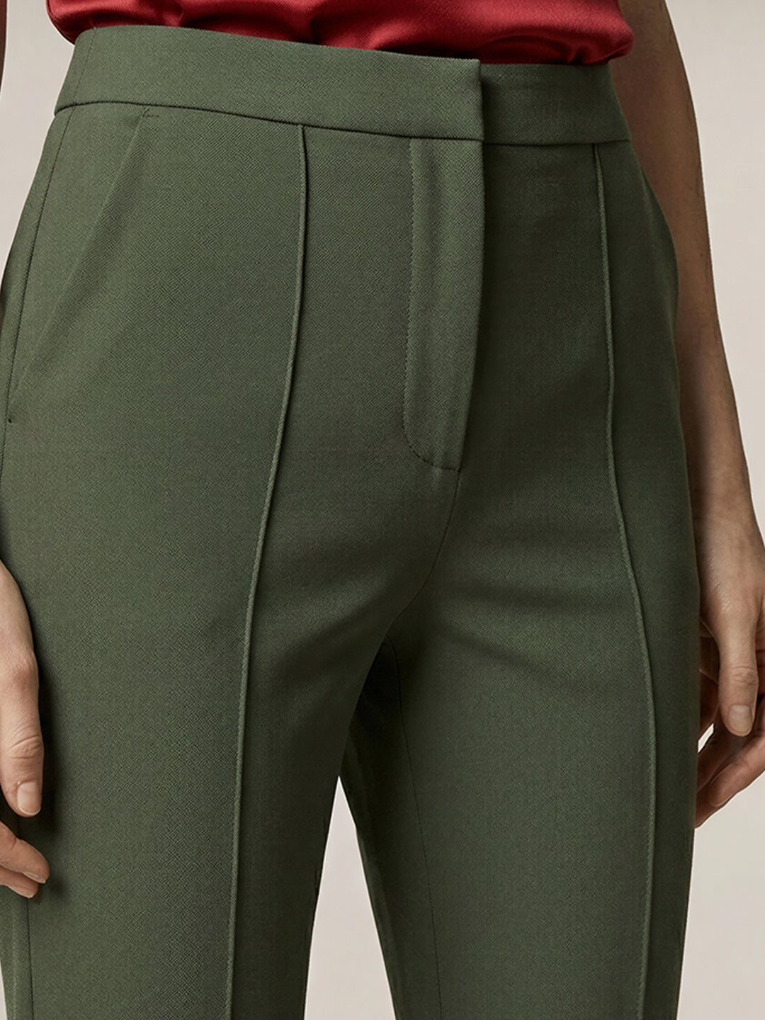 Green Flared Pants