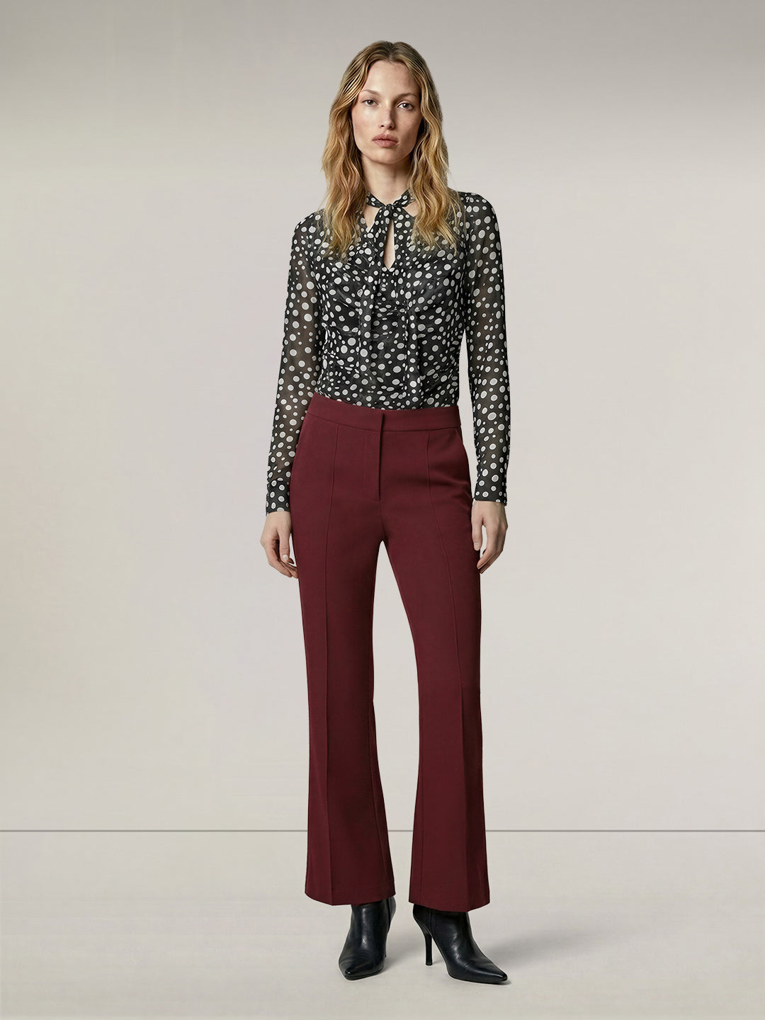 Mid Rise Flared Pants