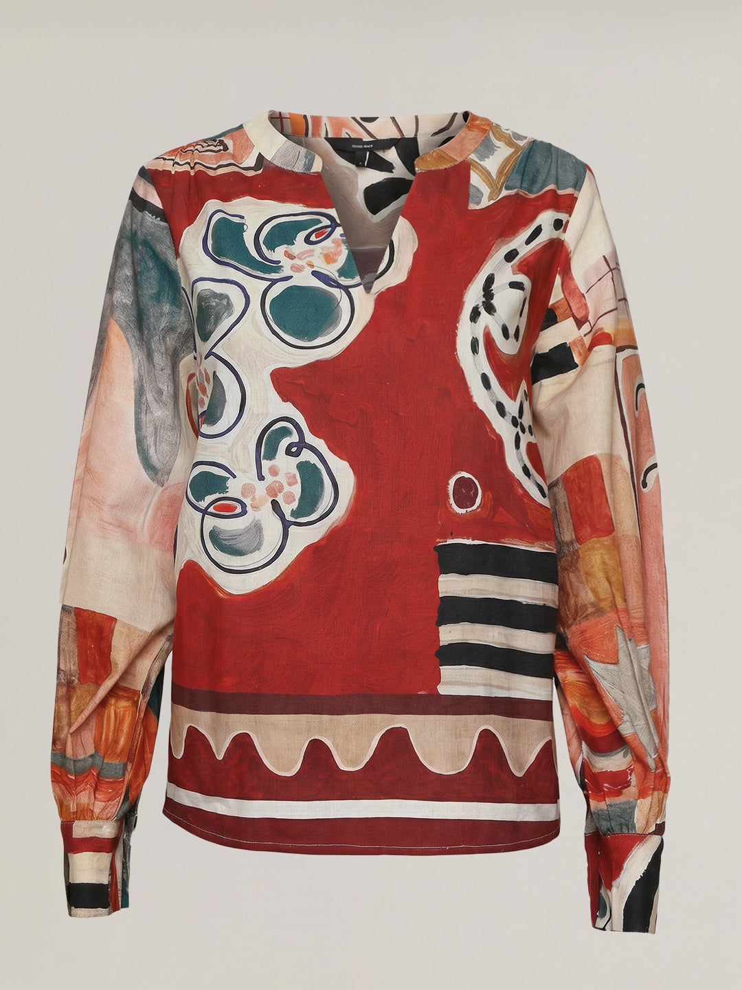 Rust Printed Top