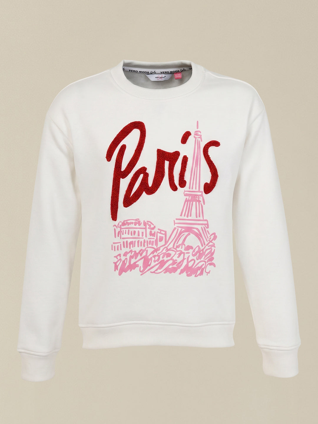 GIRLS White Printed Sweatshirt