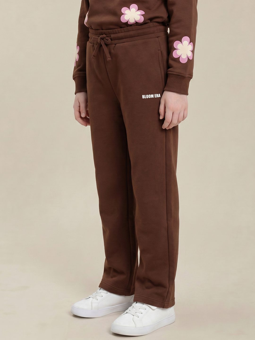 GIRLS Brown Floral Sweatpants