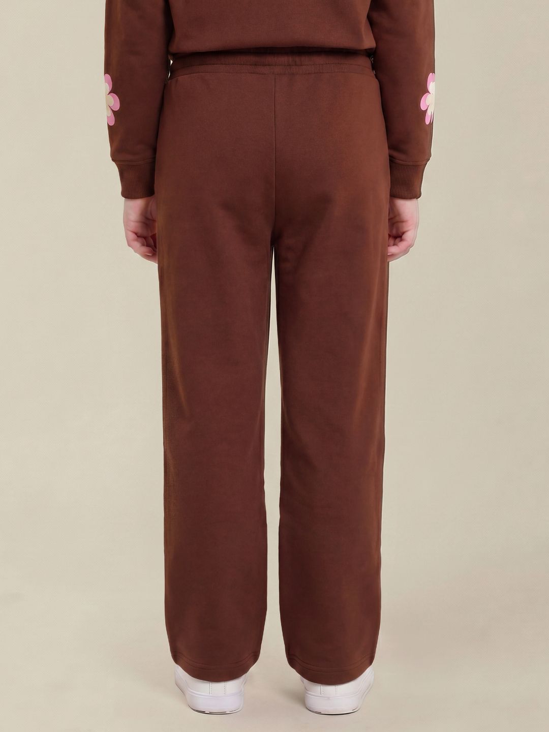 GIRLS Brown Floral Sweatpants