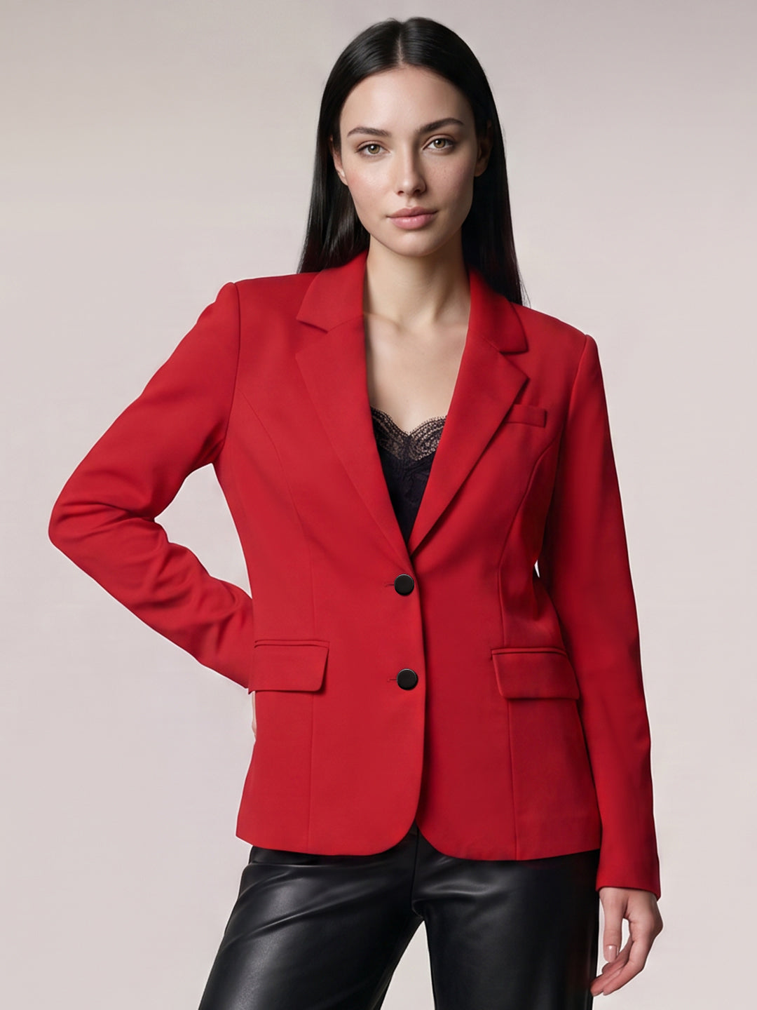 Red Tailored Blazer