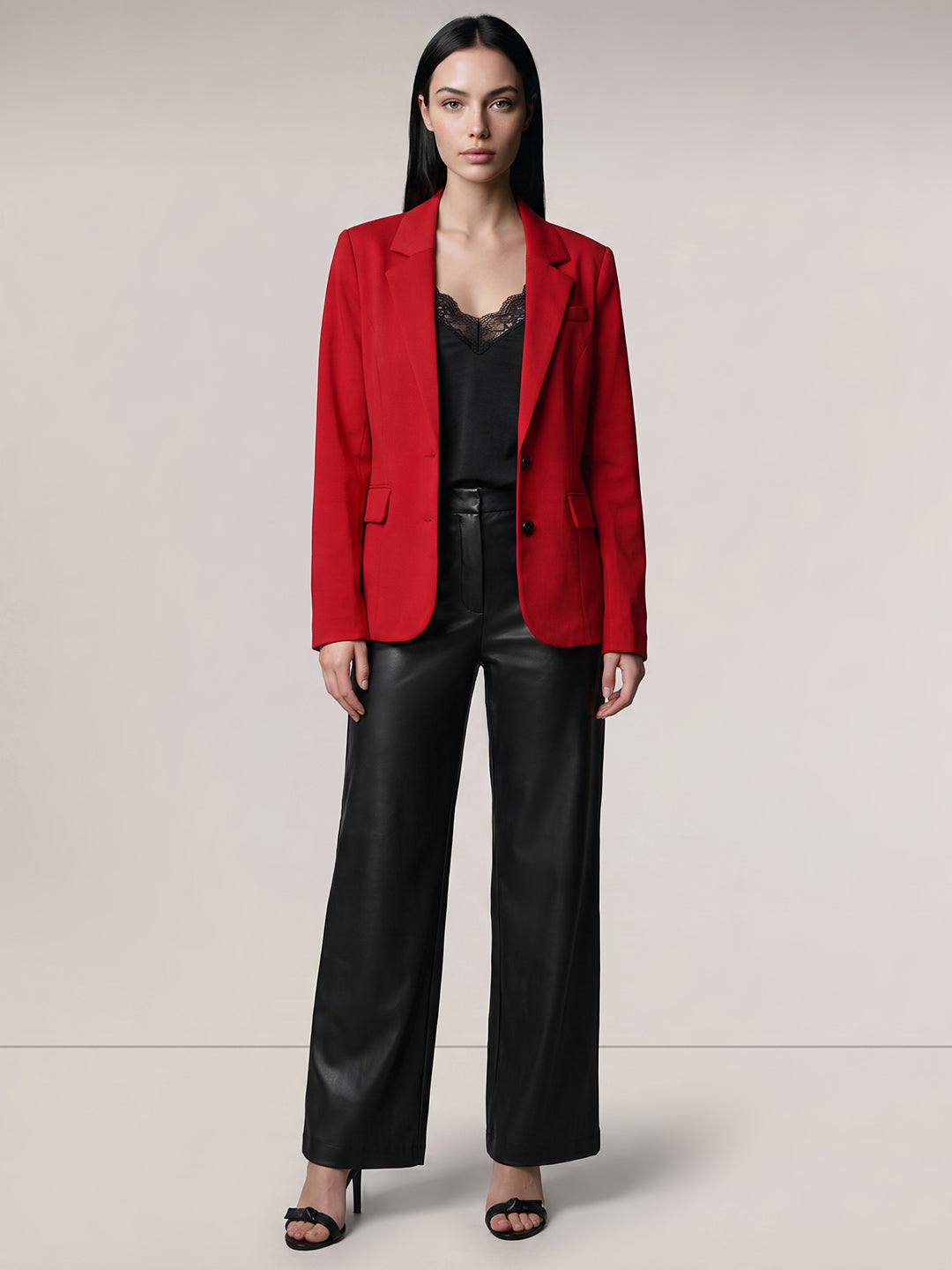 Red Tailored Blazer