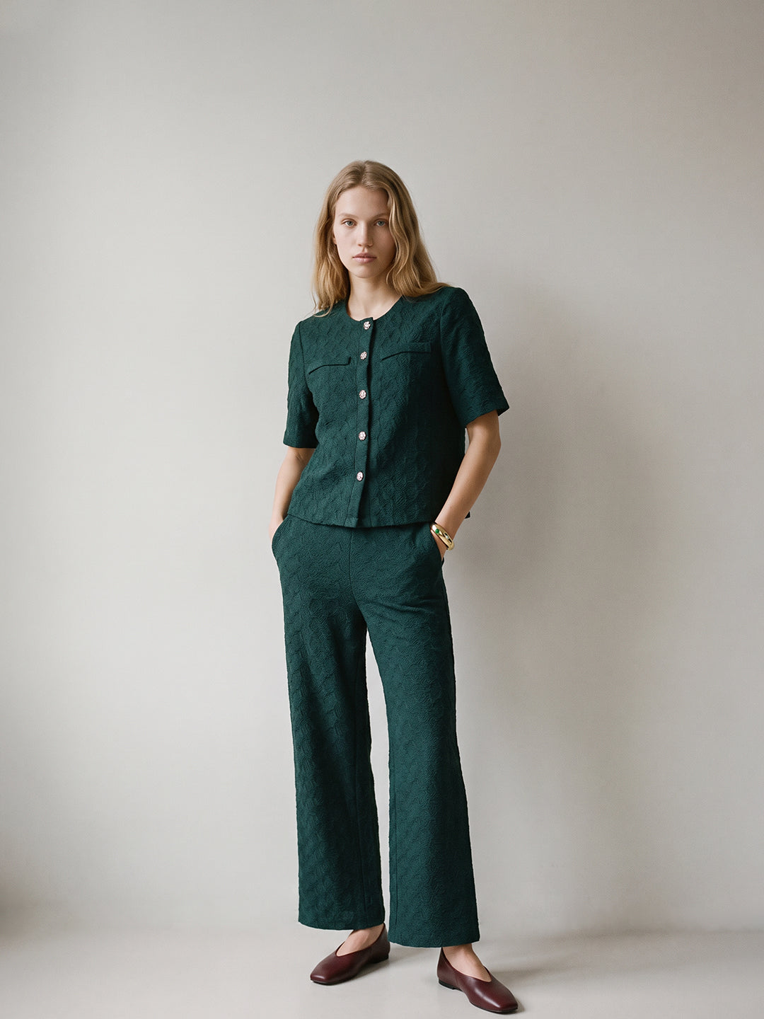 Green Knitted Pants
