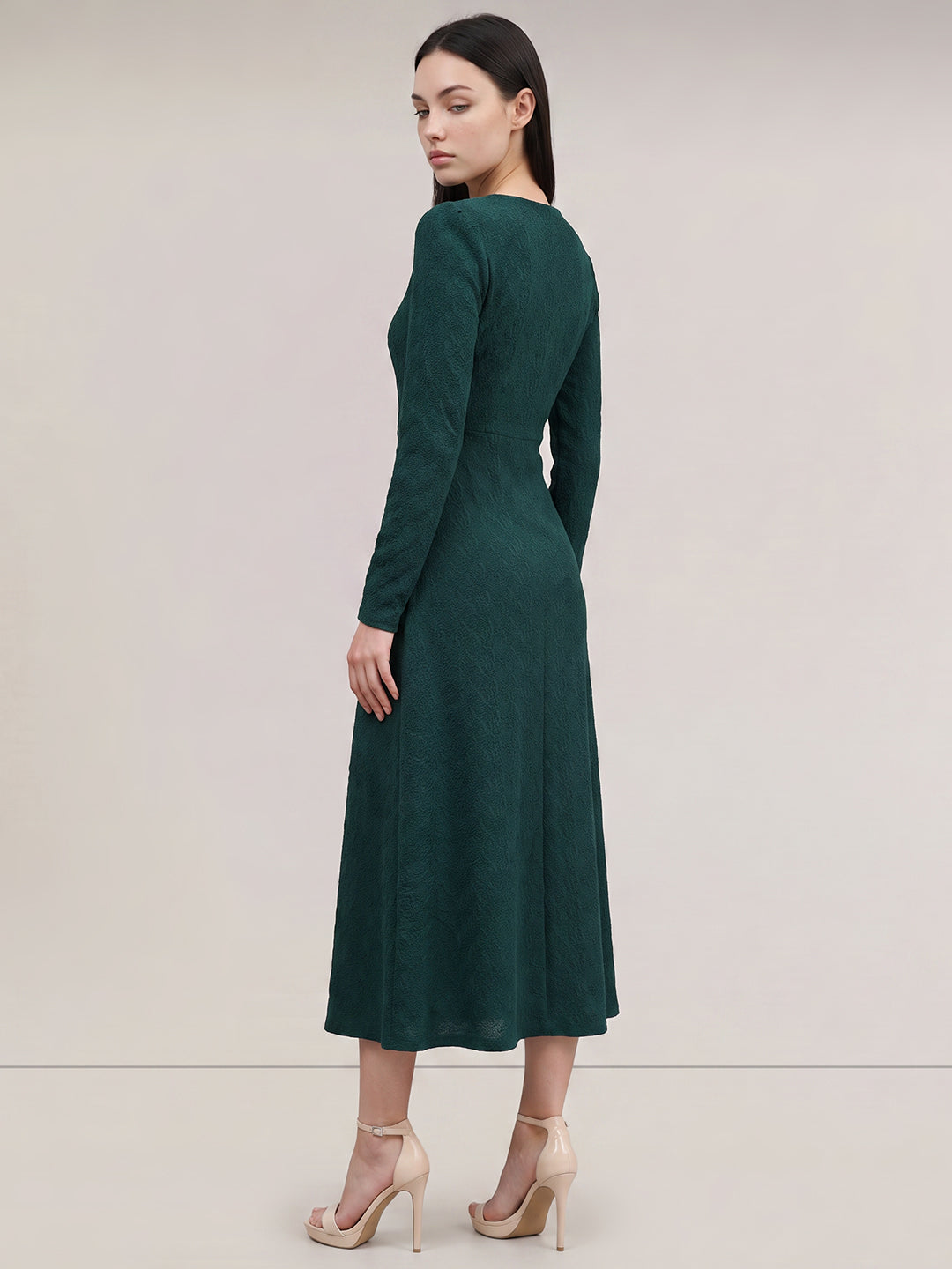 Green Knitted Midaxi Dress