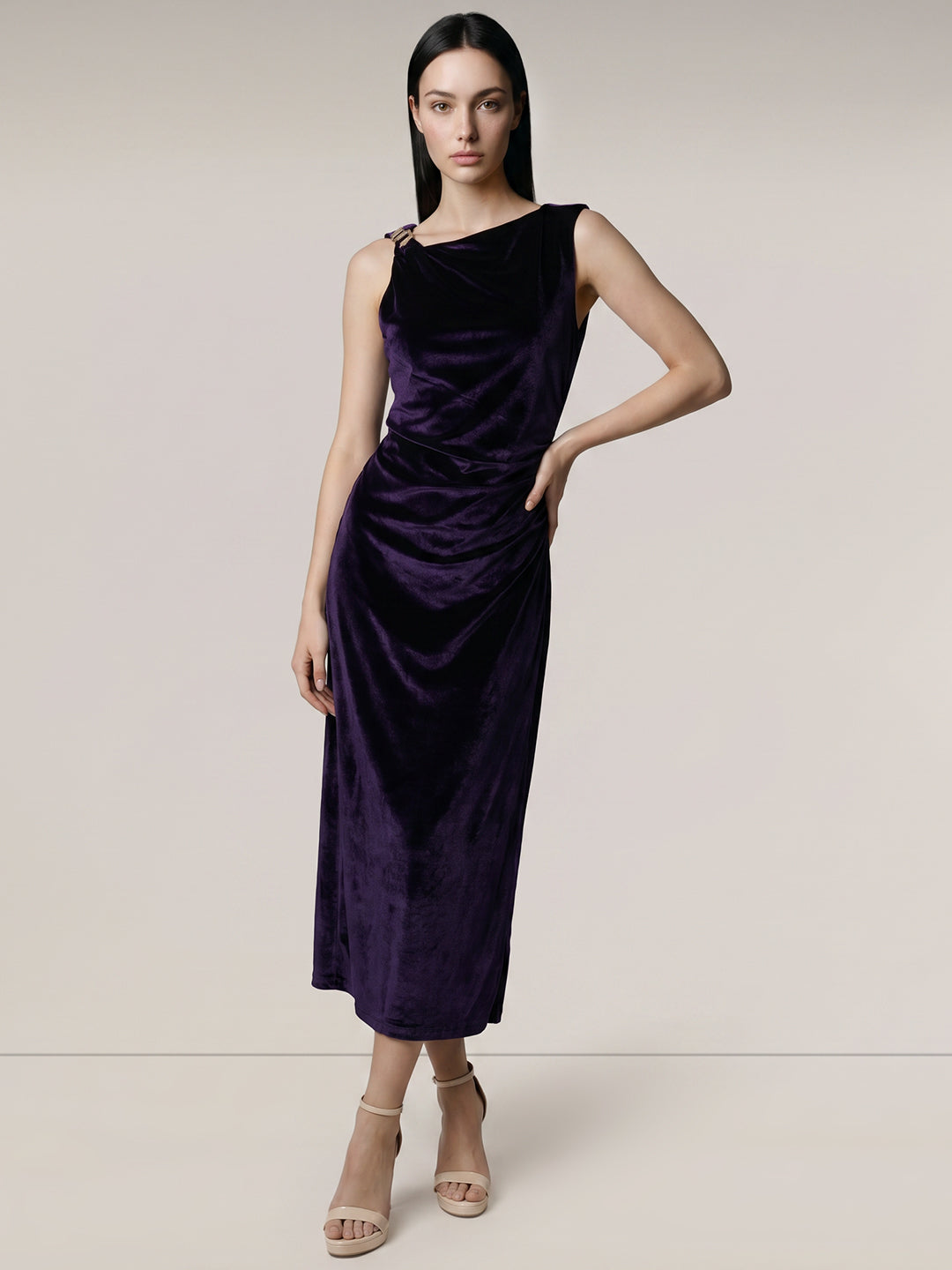 Dark Purple Strappy Dress