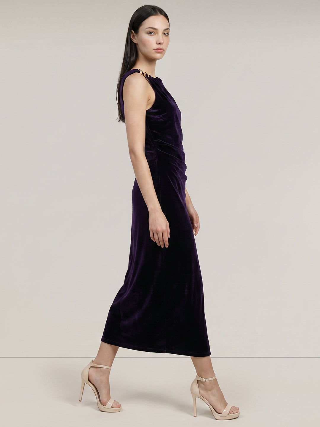 Dark Purple Strappy Dress
