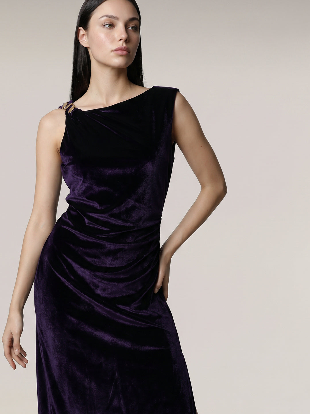 Dark Purple Strappy Dress