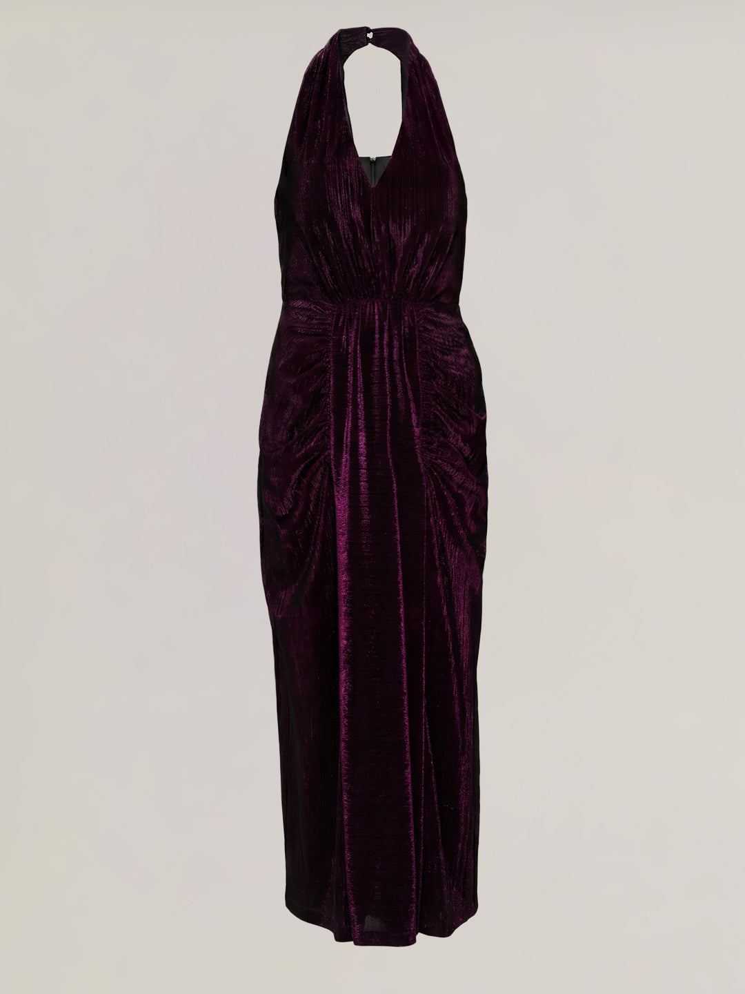 Purple Metallic Maxi Dress
