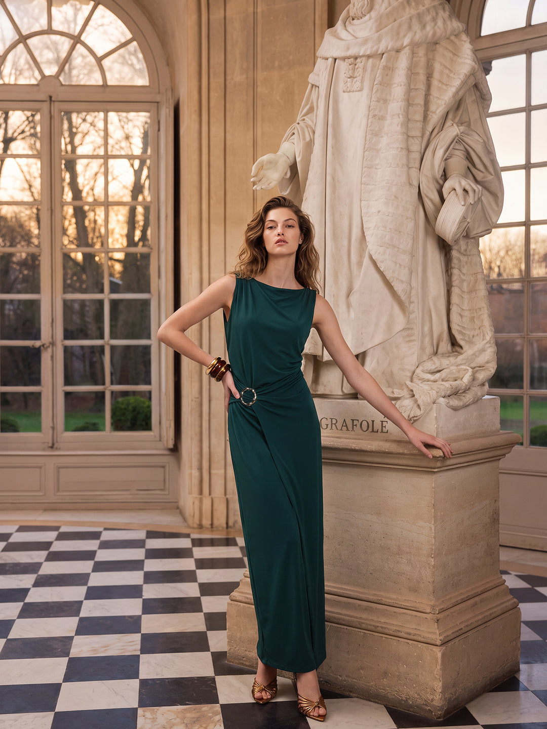 Green Sleeveless Maxi Dress