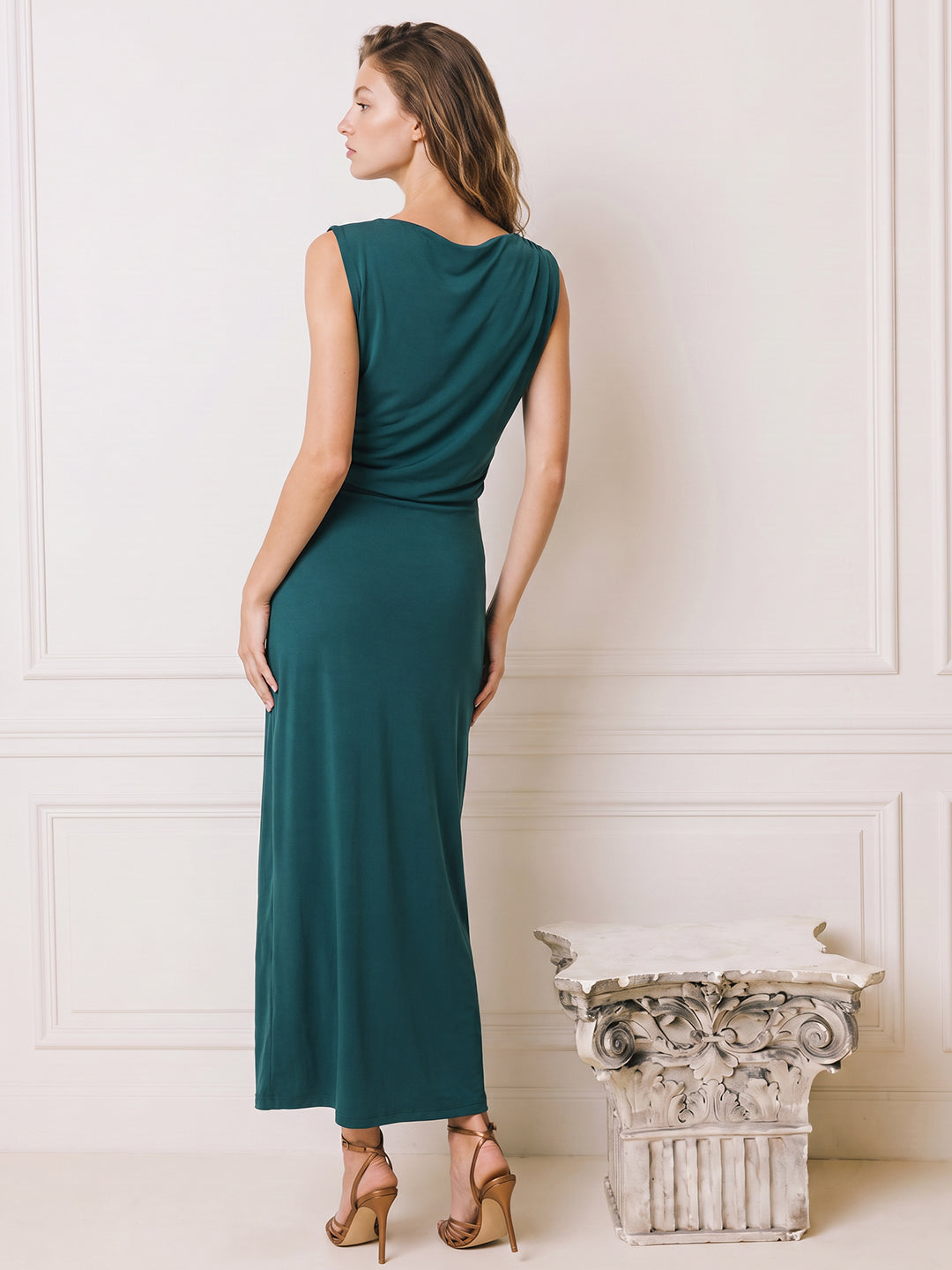Green Sleeveless Maxi Dress