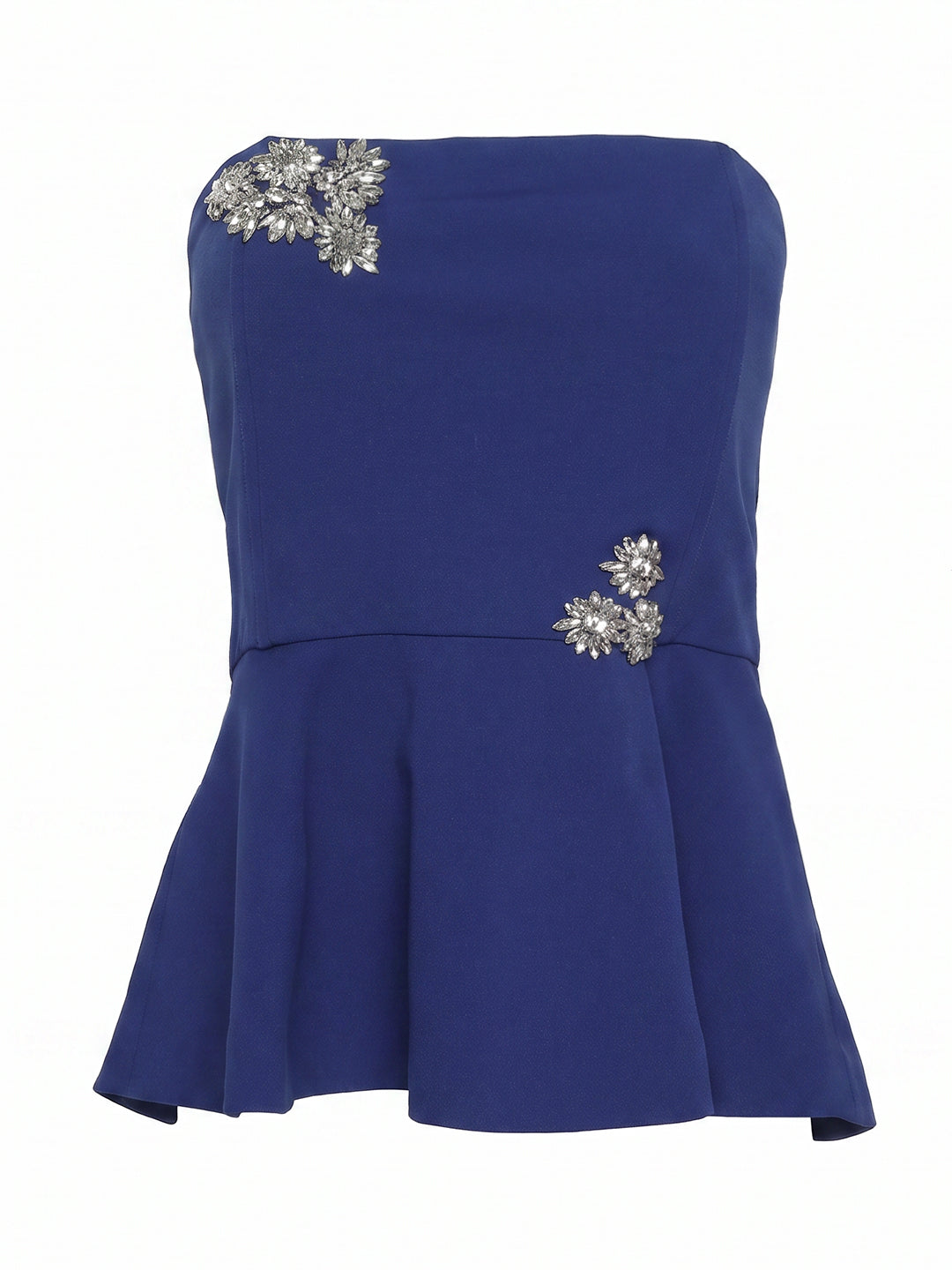 Strapless Peplum Top