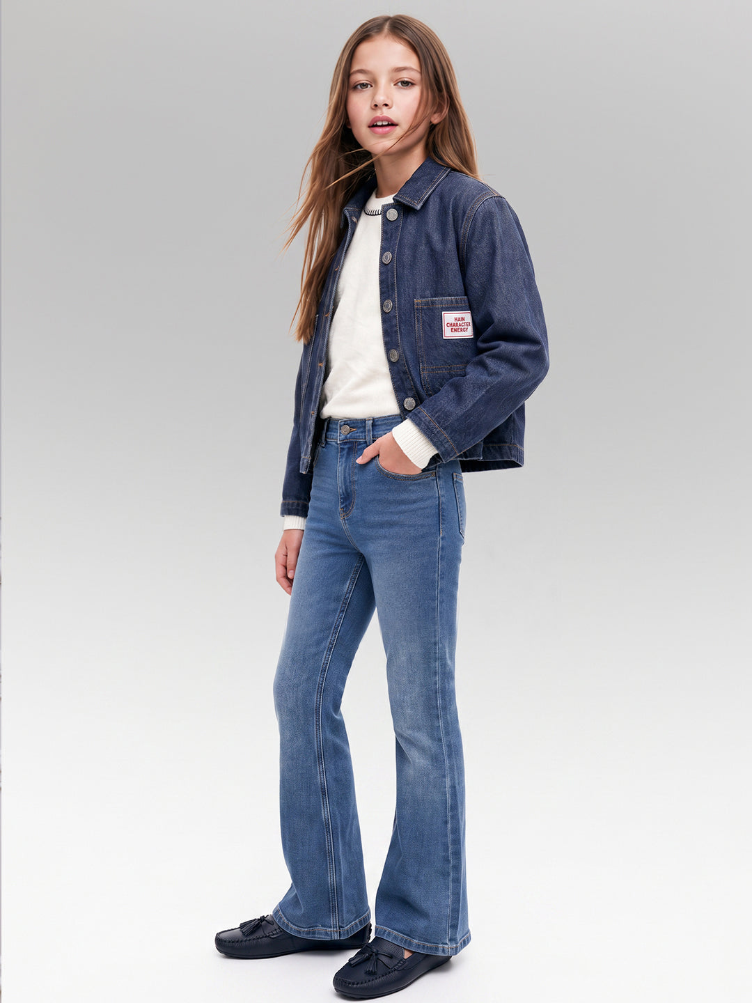 GIRLS Blue Flared Jeans