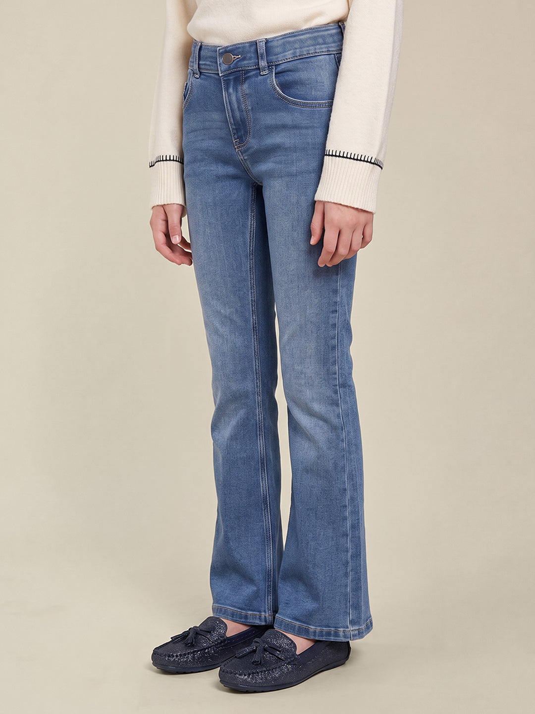 GIRLS Blue Flared Jeans