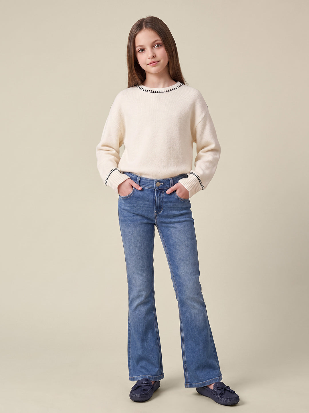 GIRLS Blue Flared Jeans