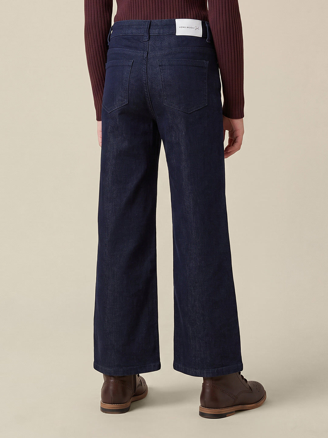 GIRLS Dark Blue Wide Leg Jeans