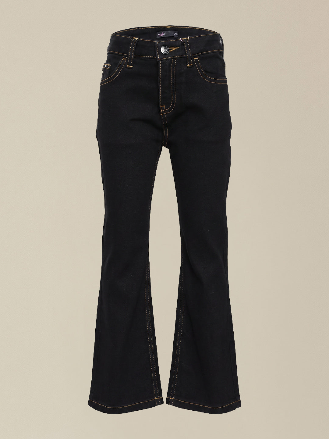 GIRLS Black Mid Rise Bootcut Jeans