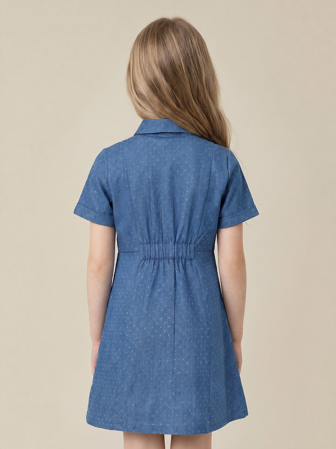 GIRLS Blue Denim Shirt Dress