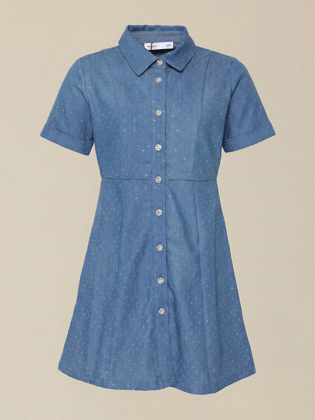 GIRLS Blue Denim Shirt Dress