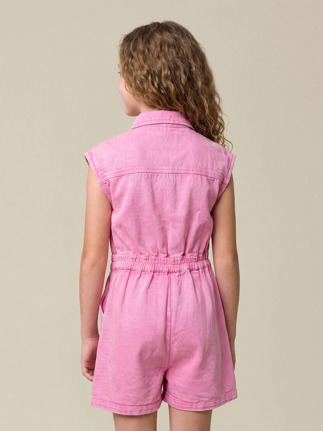 GIRLS Pink Utility Playsuit