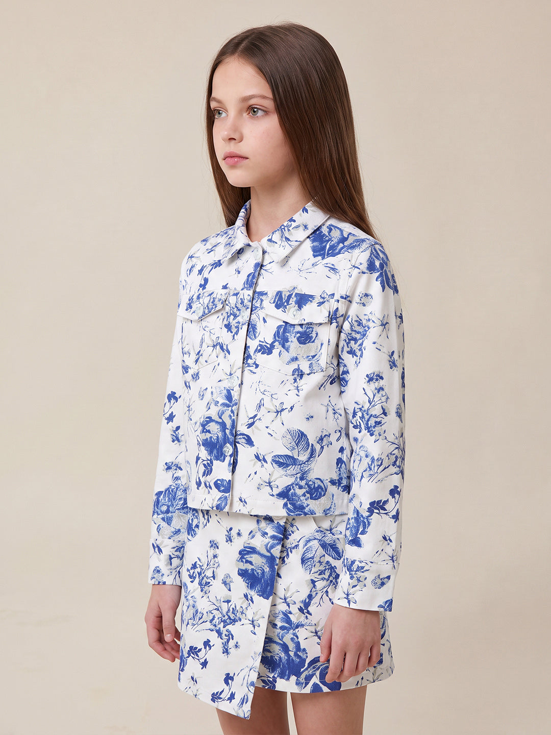 GIRLS White Floral Print Shirt