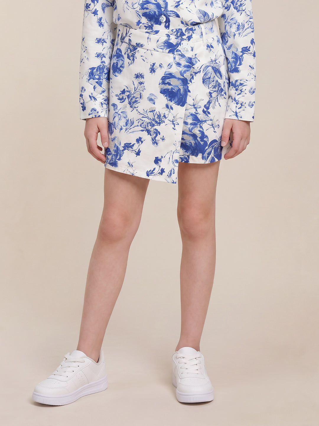 GIRLS White Floral Shorts