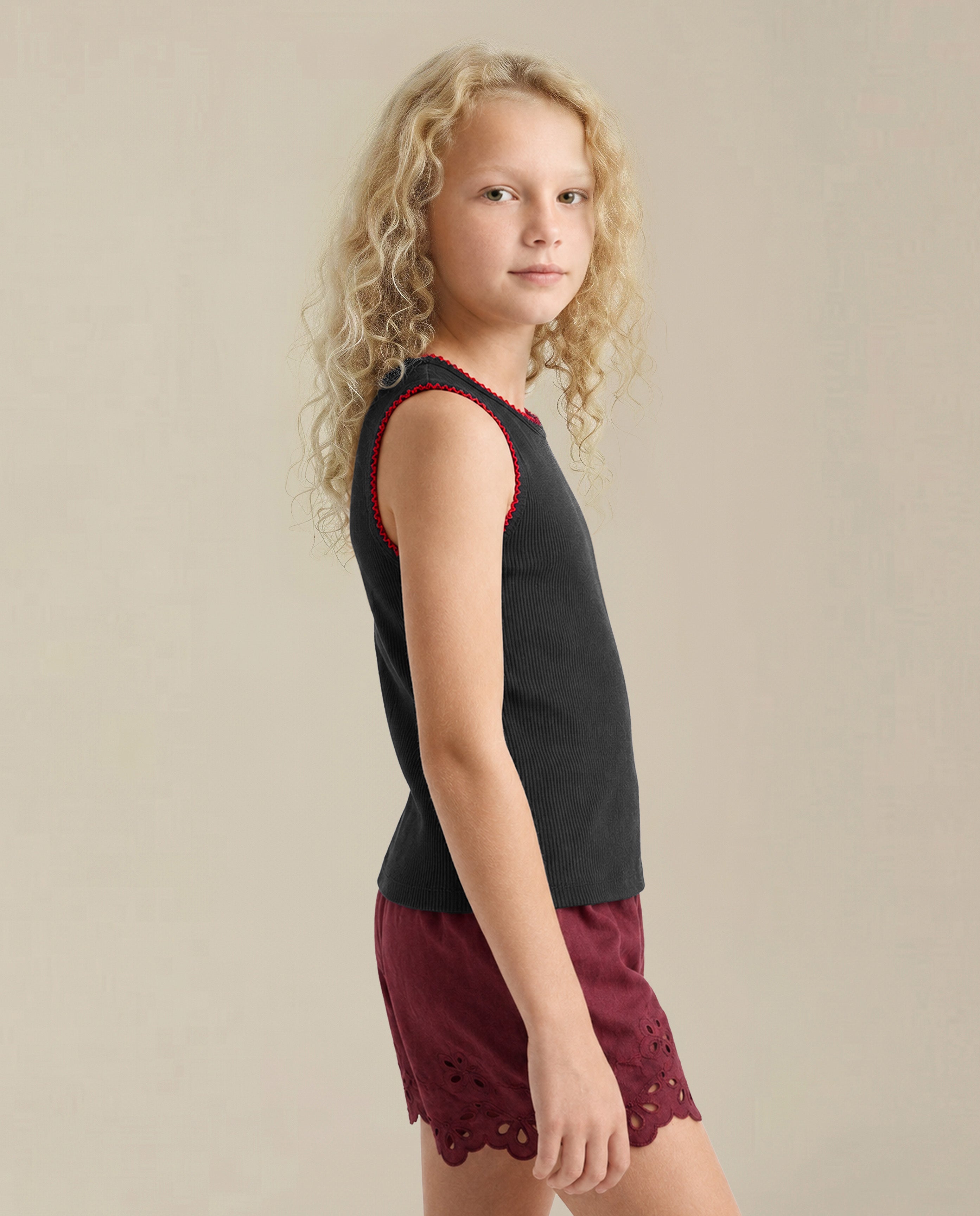 GIRLS Black Knitted Top