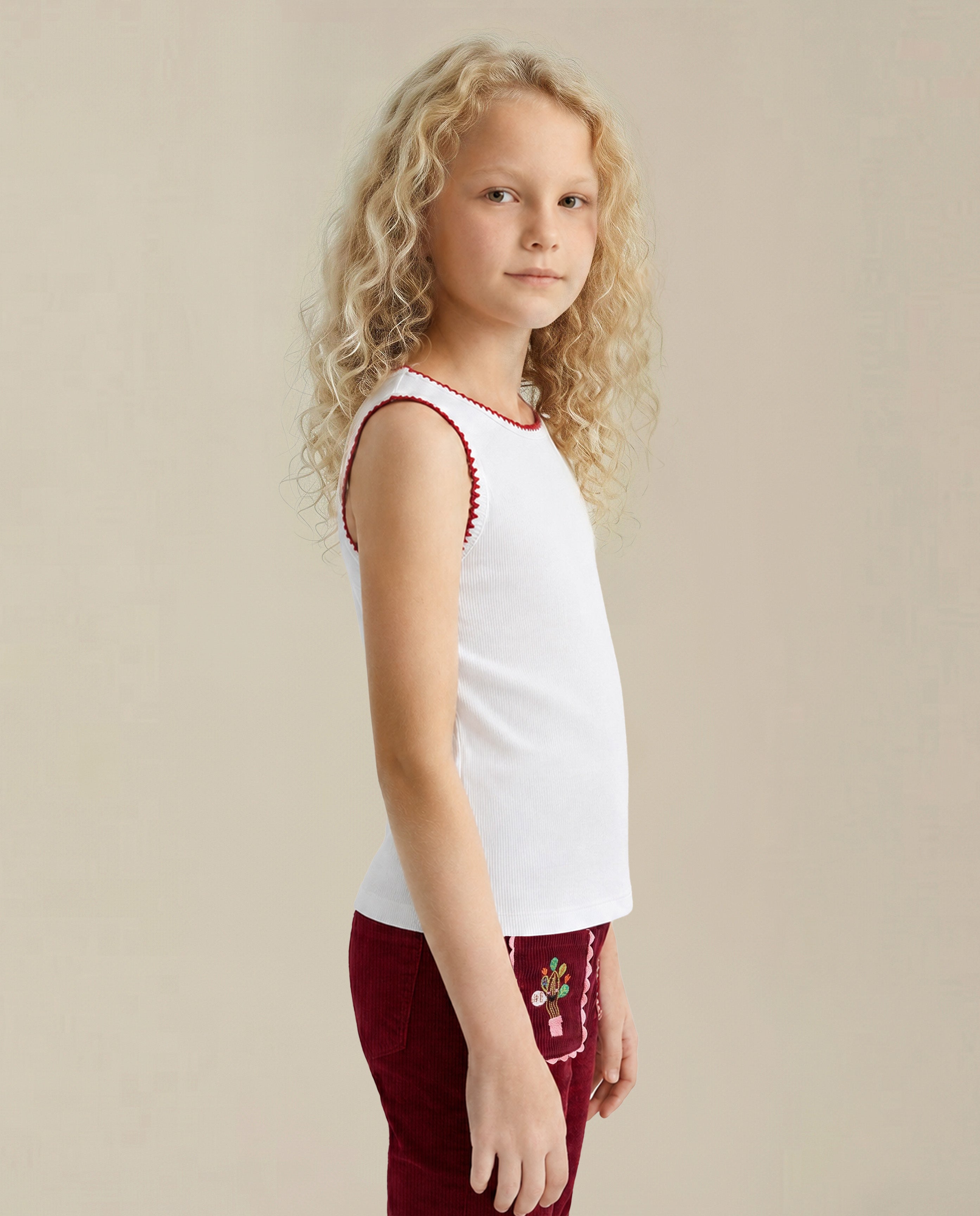 GIRLS White Knitted Top